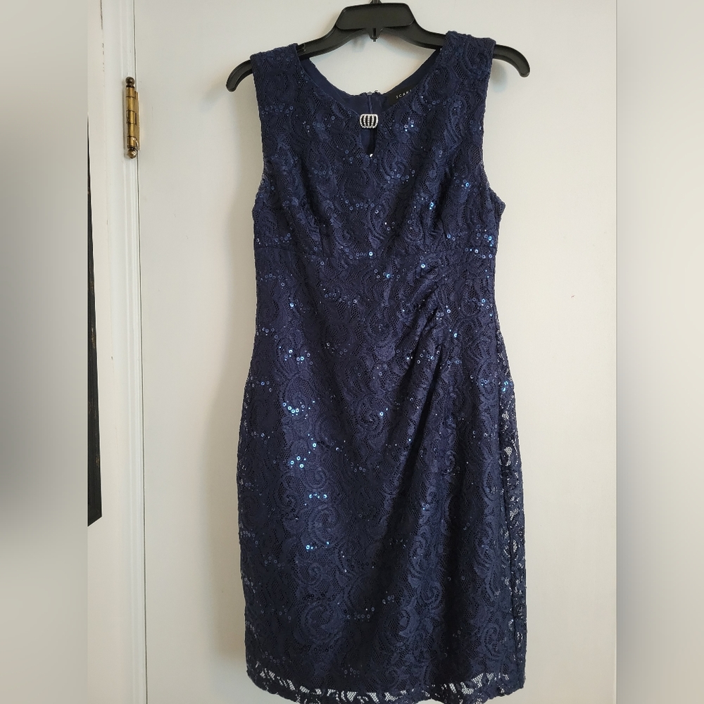 Blue sequin dress